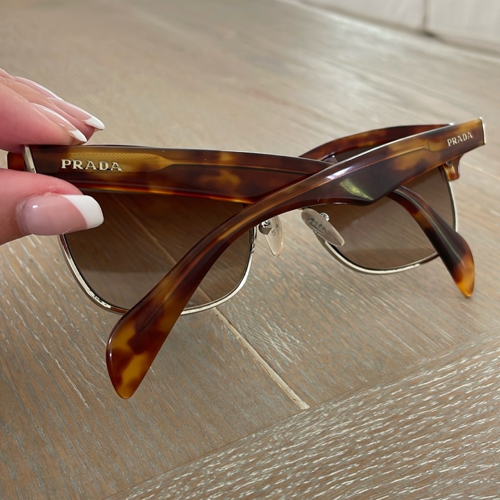 Prada Tan & Tortoise Wayfarer Sunglasses SPR 11P 54-19